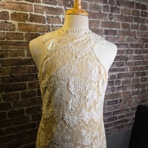 Lace Halter Summer Spring Boho Wedding Dress